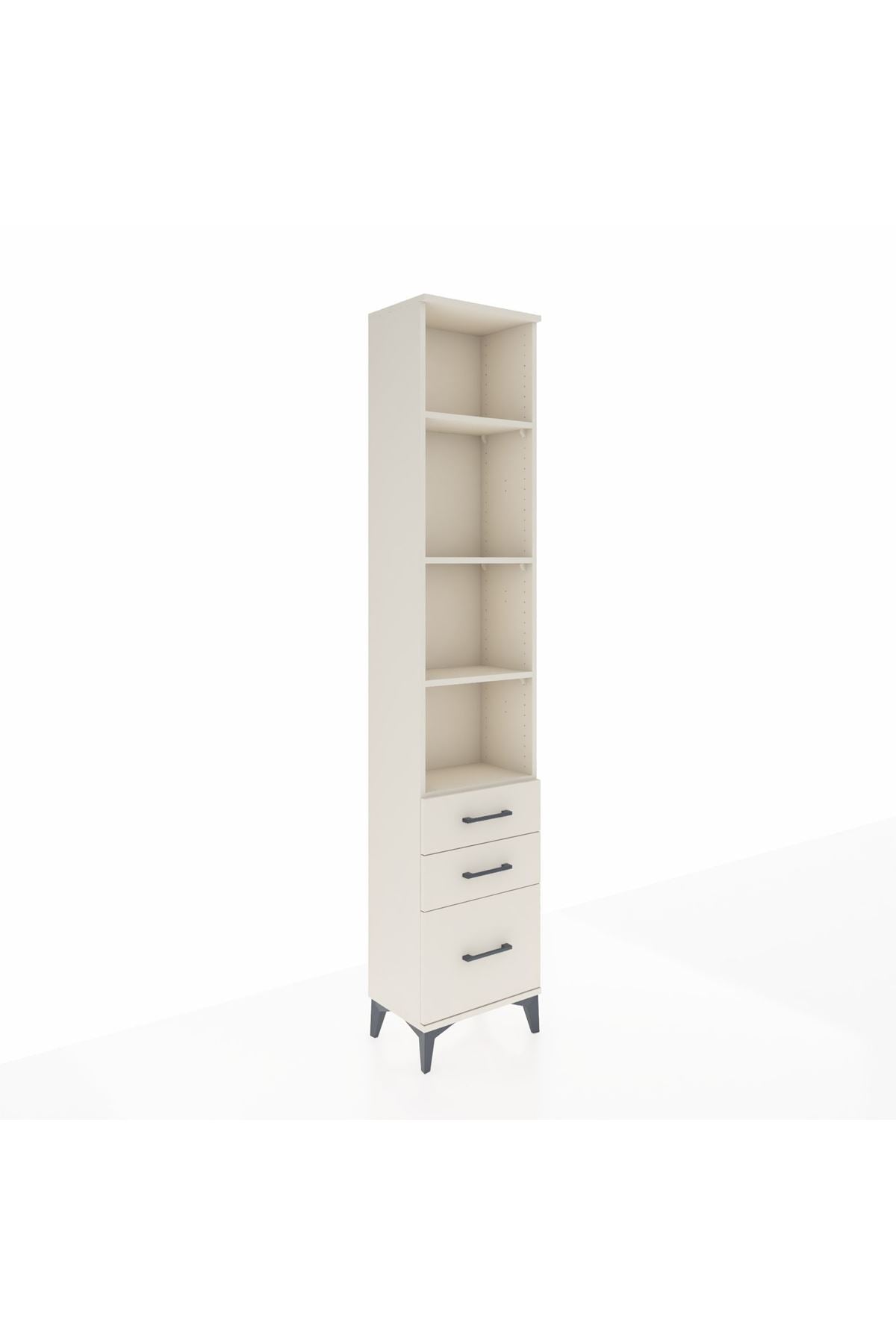 Arges Dolap 4 Raflı 3 Çekmeceli 44x30x221 - S28M176V1A