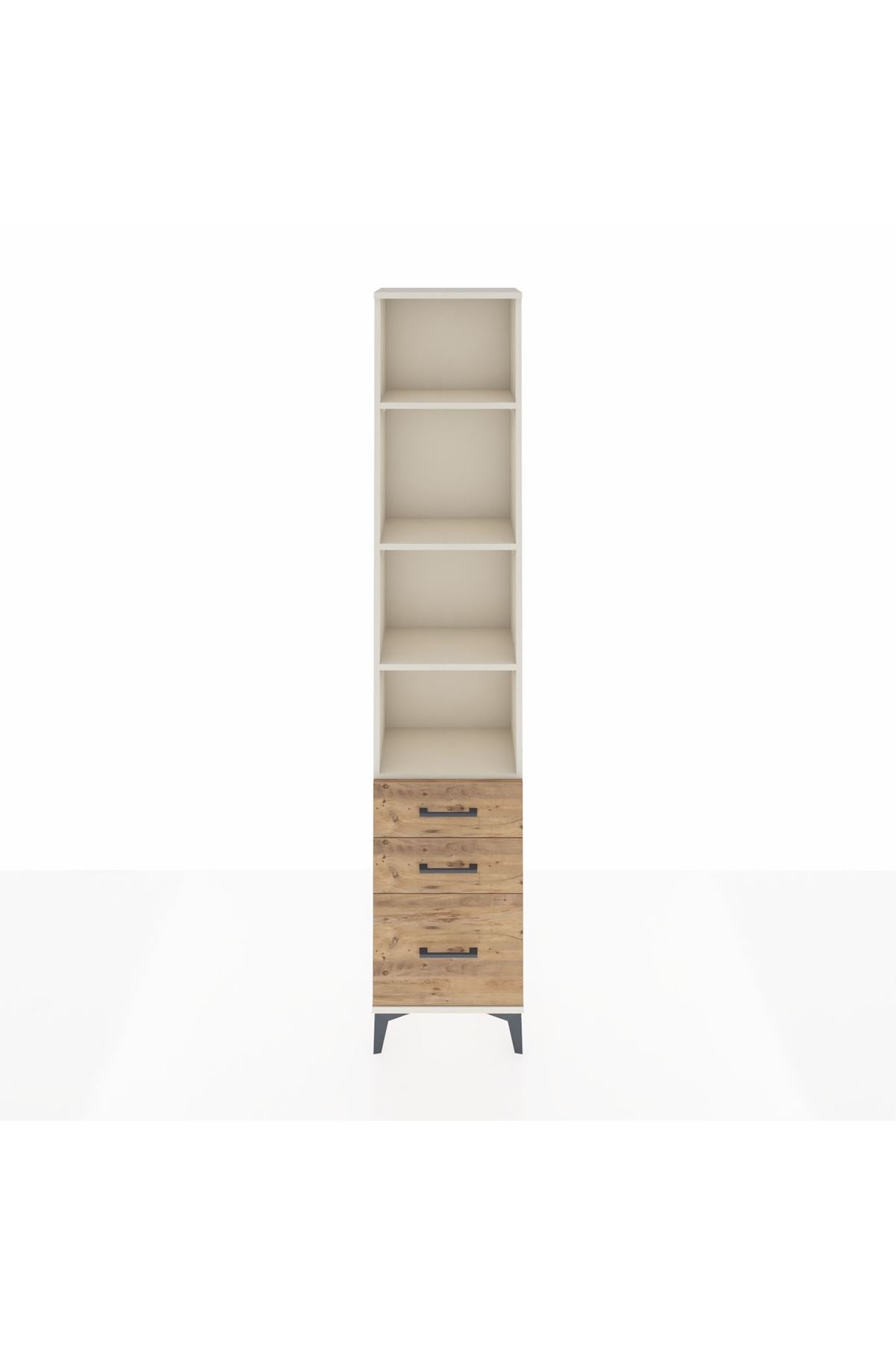 Arges Dolap 4 Raflı 3 Çekmeceli 44x30x221 - S28M176V3A