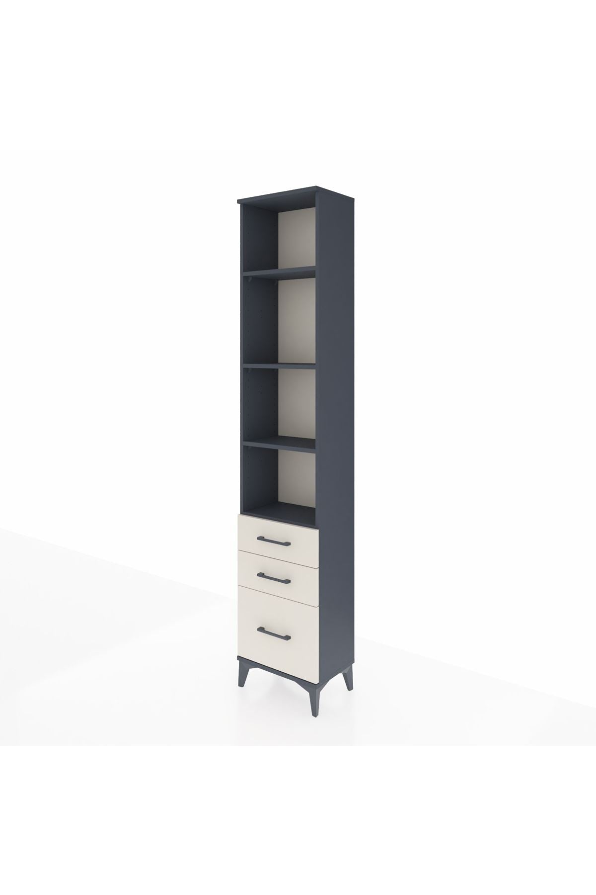 Arges Dolap 4 Raflı 3 Çekmeceli 44x30x221 - S28M176V4A