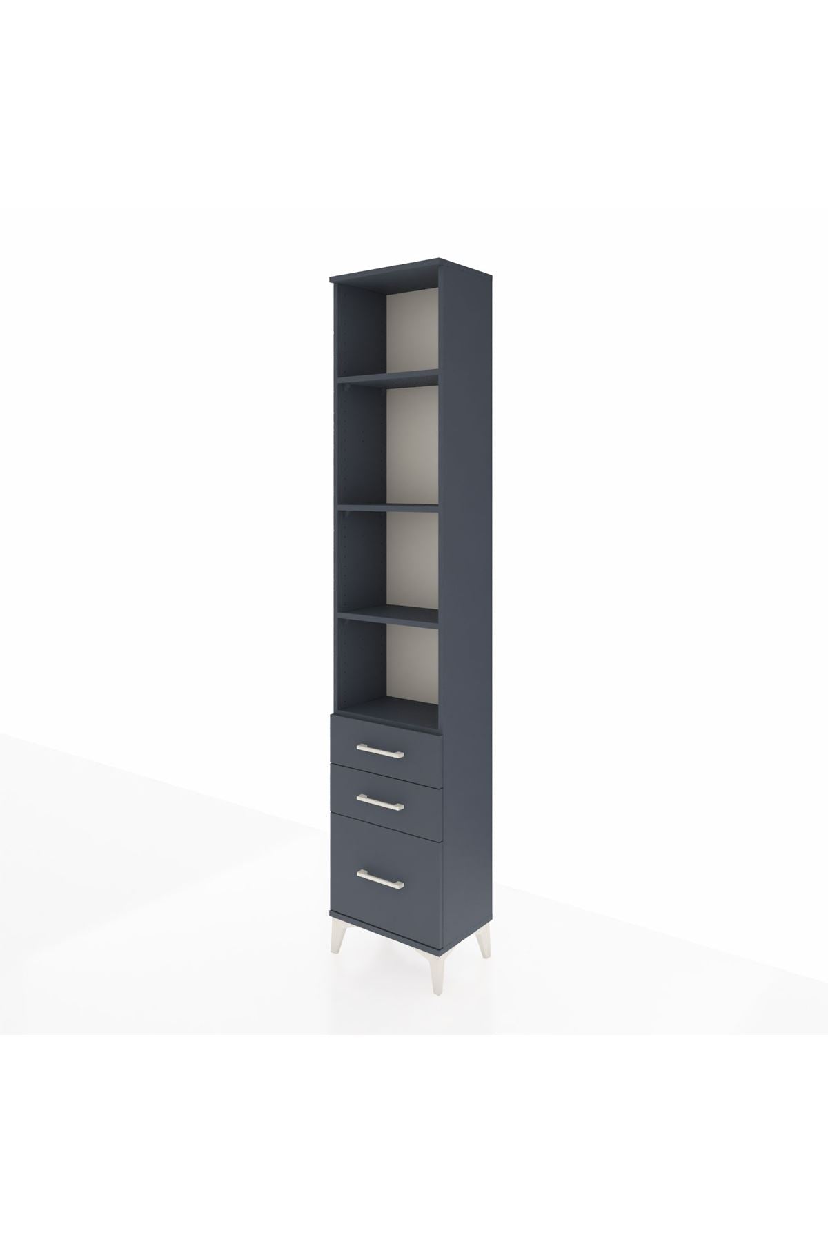 Arges Dolap 4 Raflı 3 Çekmeceli 44x30x221 - S28M176V5A
