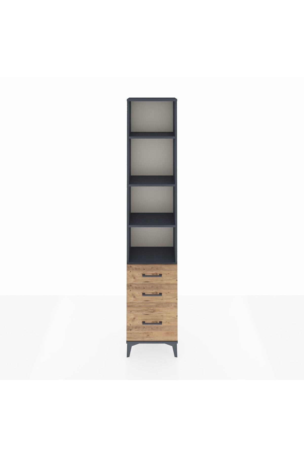 Arges Dolap 4 Raflı 3 Çekmeceli 44x30x221 - S28M176V6A