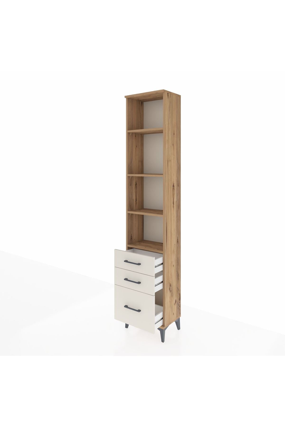 Arges Dolap 4 Raflı 3 Çekmeceli 44x30x221 - S28M176V7A