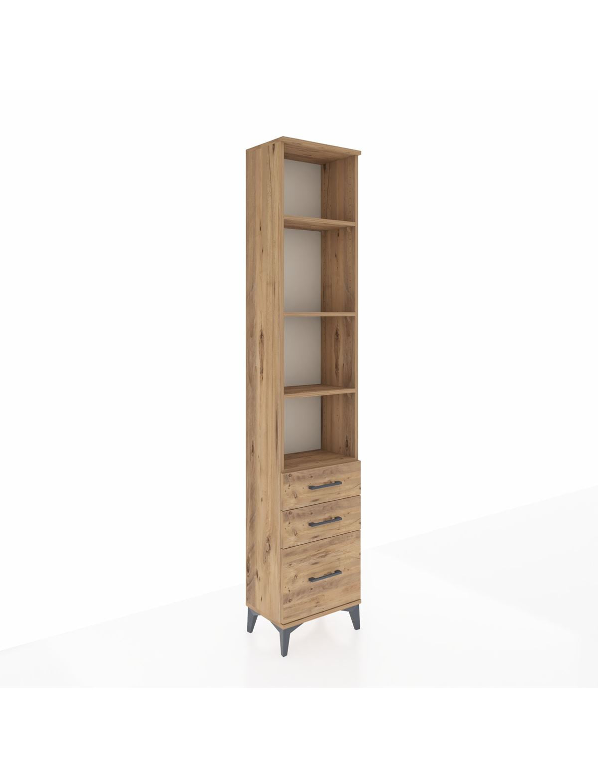 Arges Dolap 4 Raflı 3 Çekmeceli 44x30x221 - S28M176V9A