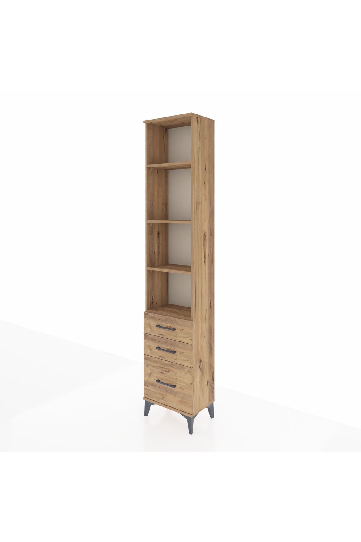 Arges Dolap 4 Raflı 3 Çekmeceli 44x30x221 - S28M176V9A