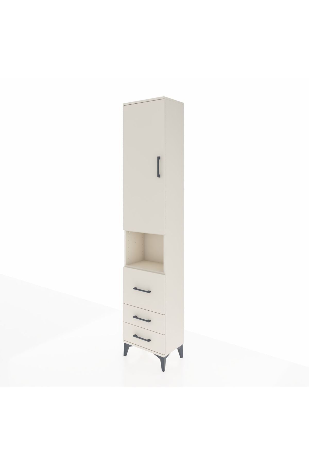 Arges Dolap 3 Raflı 3 Çekmeceli Tek Askılı 44x30x221 - S28M177V1A