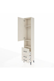 Arges Dolap 3 Raflı 3 Çekmeceli Tek Askılı 44x30x221 - S28M177V1A