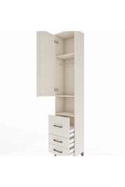 Arges Dolap 3 Raflı 3 Çekmeceli Tek Askılı 44x30x221 - S28M177V1A