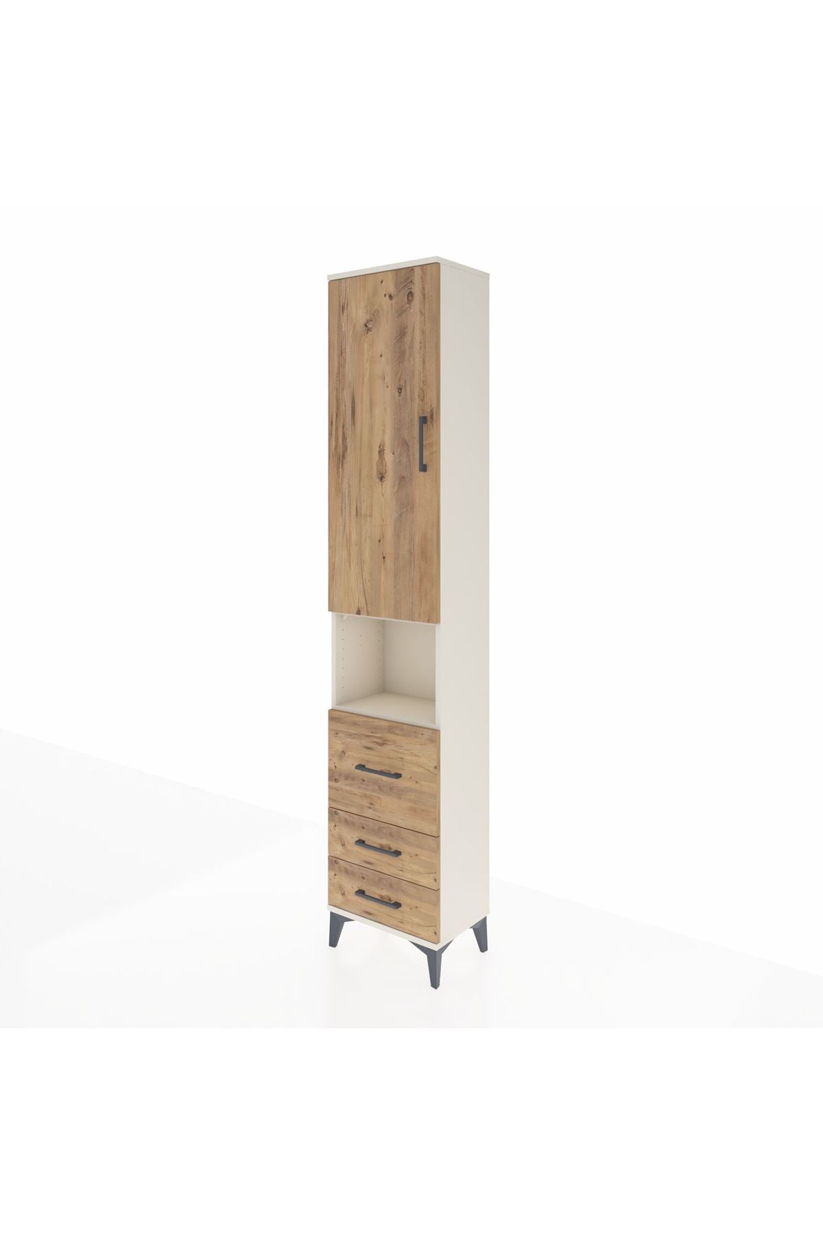 Arges Dolap 3 Raflı 3 Çekmeceli Tek Askılı 44x30x221 - S28M177V3A