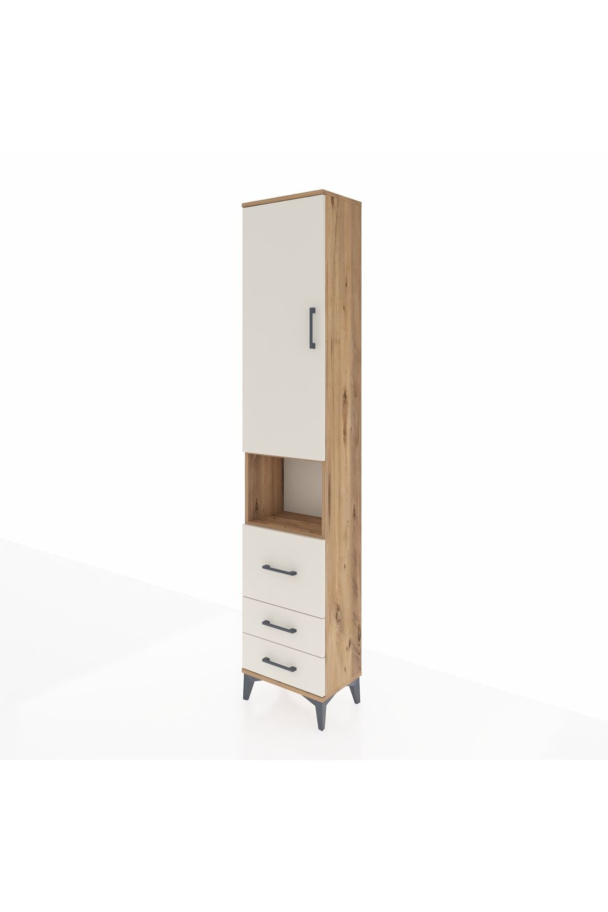Arges Dolap 3 Raflı 3 Çekmeceli Tek Askılı 44x30x221 - S28M177V7A