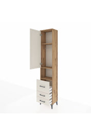 Arges Dolap 3 Raflı 3 Çekmeceli Tek Askılı 44x30x221 - S28M177V7A