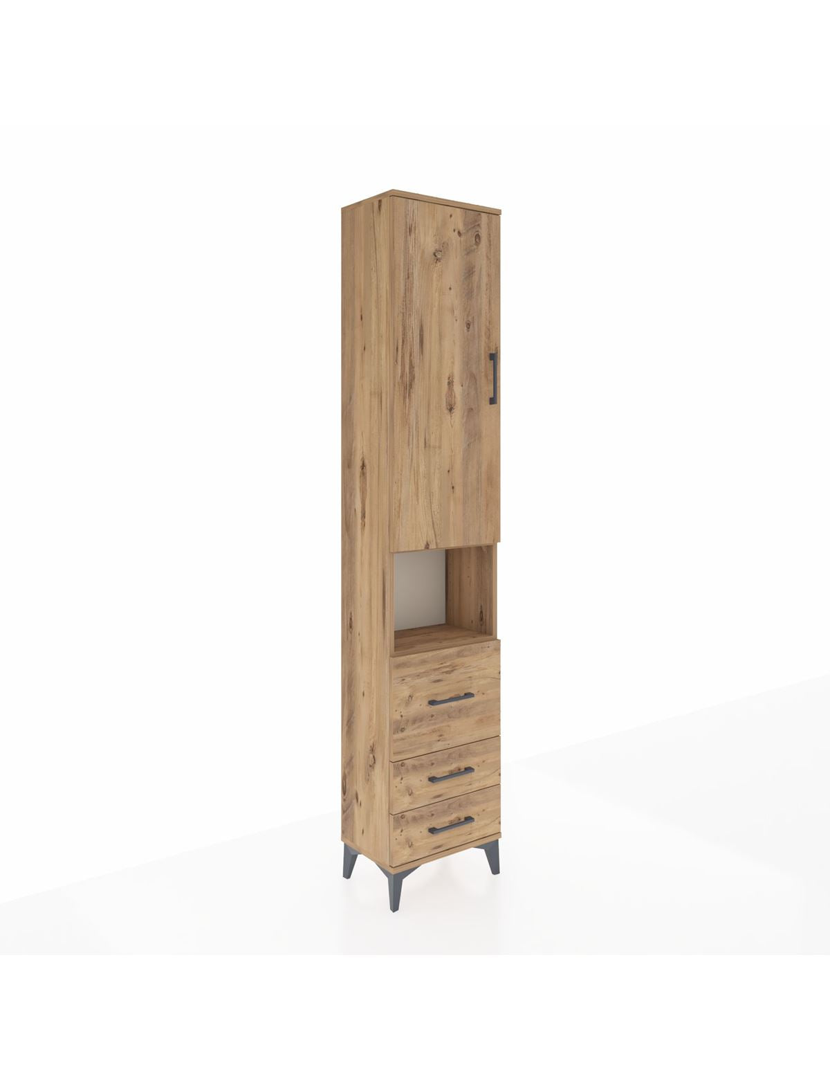 Arges Dolap 3 Raflı 3 Çekmeceli Tek Askılı 44x30x221 - S28M177V9A