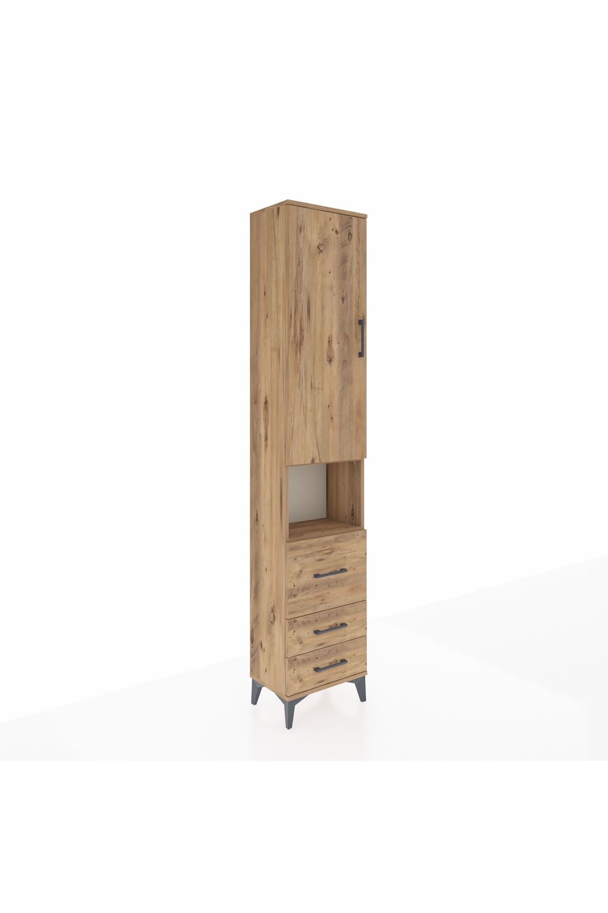 Arges Dolap 3 Raflı 3 Çekmeceli Tek Askılı 44x30x221 - S28M177V9A