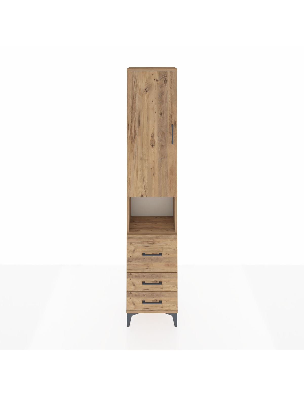 Arges Dolap 3 Raflı 3 Çekmeceli Tek Askılı 44x30x221 - S28M177V9A