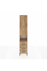 Arges Dolap 3 Raflı 3 Çekmeceli Tek Askılı 44x30x221