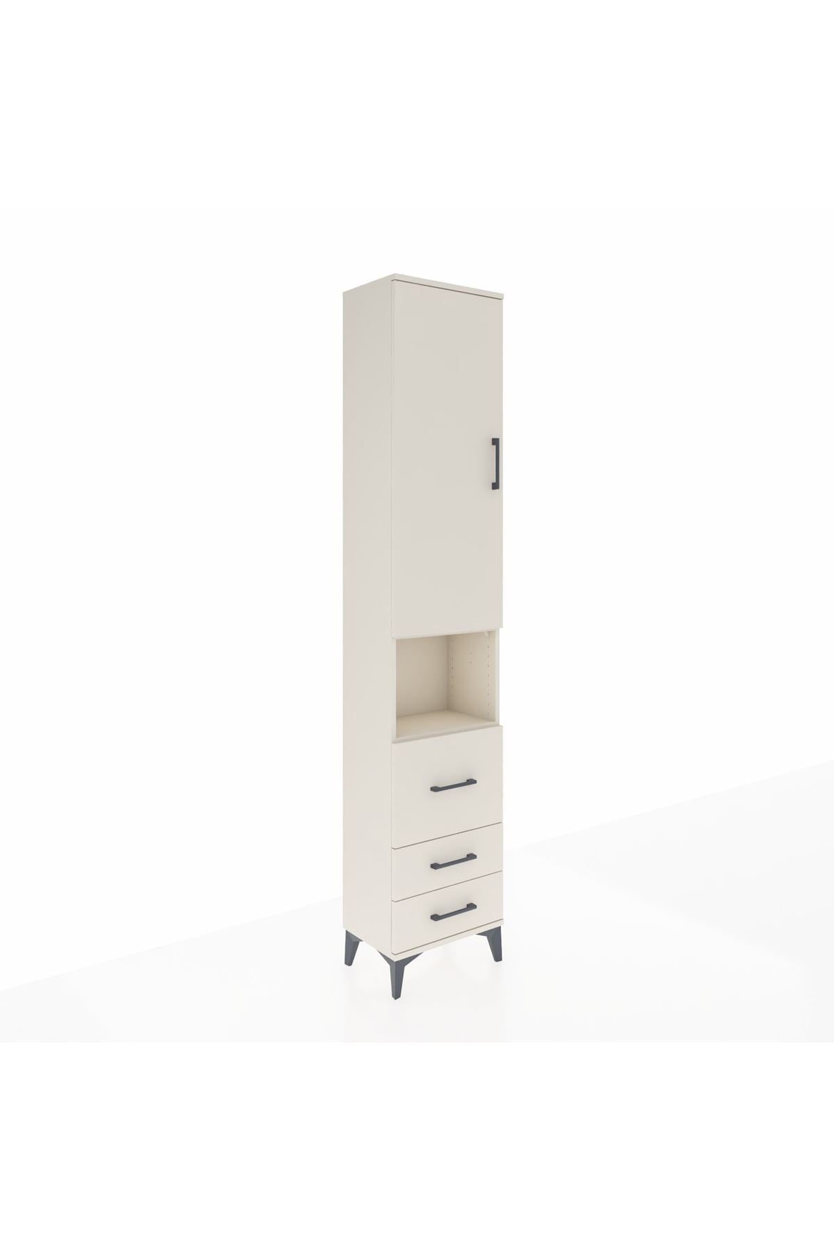 Arges Dolap 4 Raflı 3 Çekmeceli Tek Kapaklı 44x30x221 - S28M178V1A