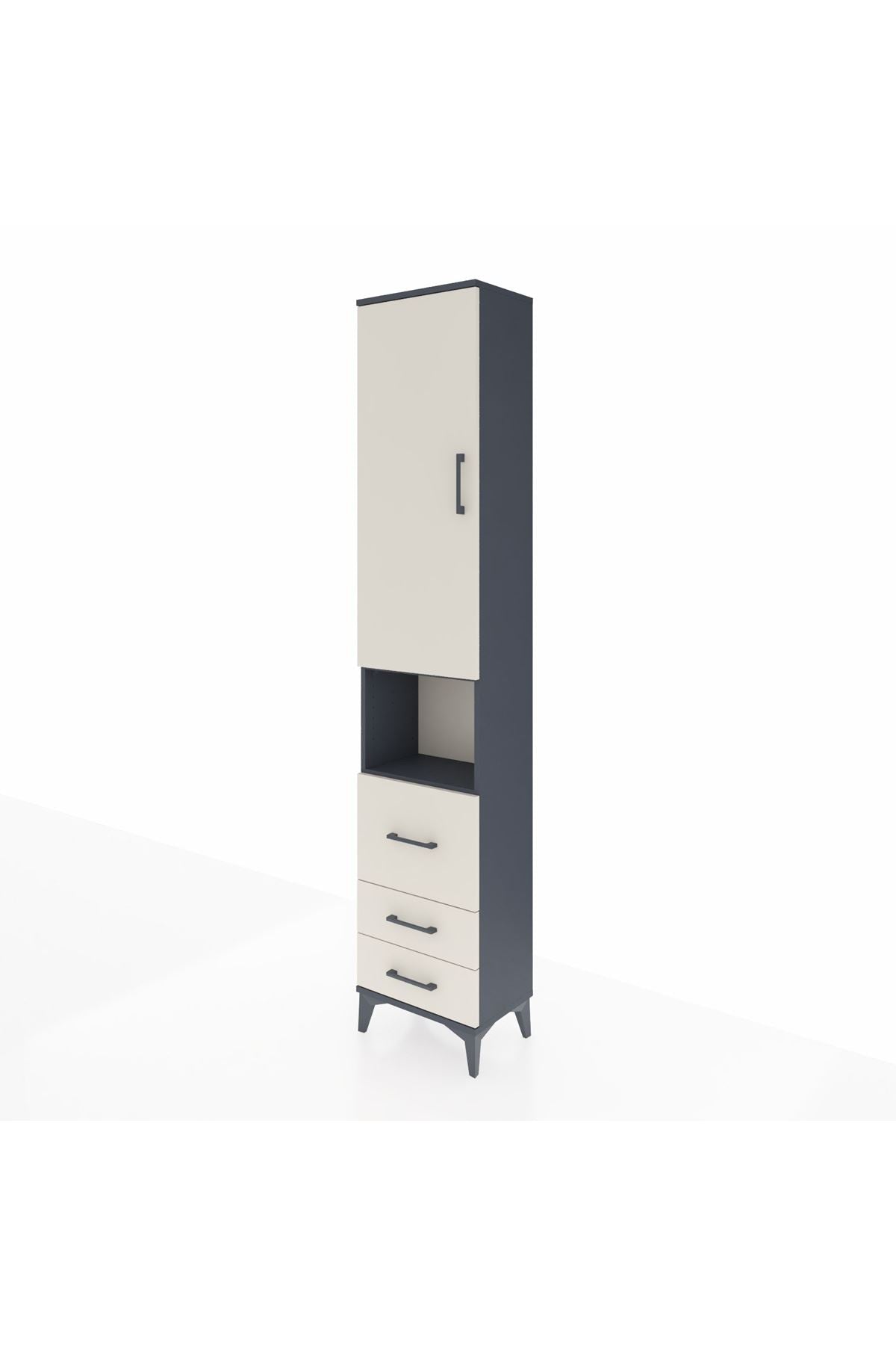 Arges Dolap 4 Raflı 3 Çekmeceli Tek Kapaklı 44x30x221 - S28M178V4A