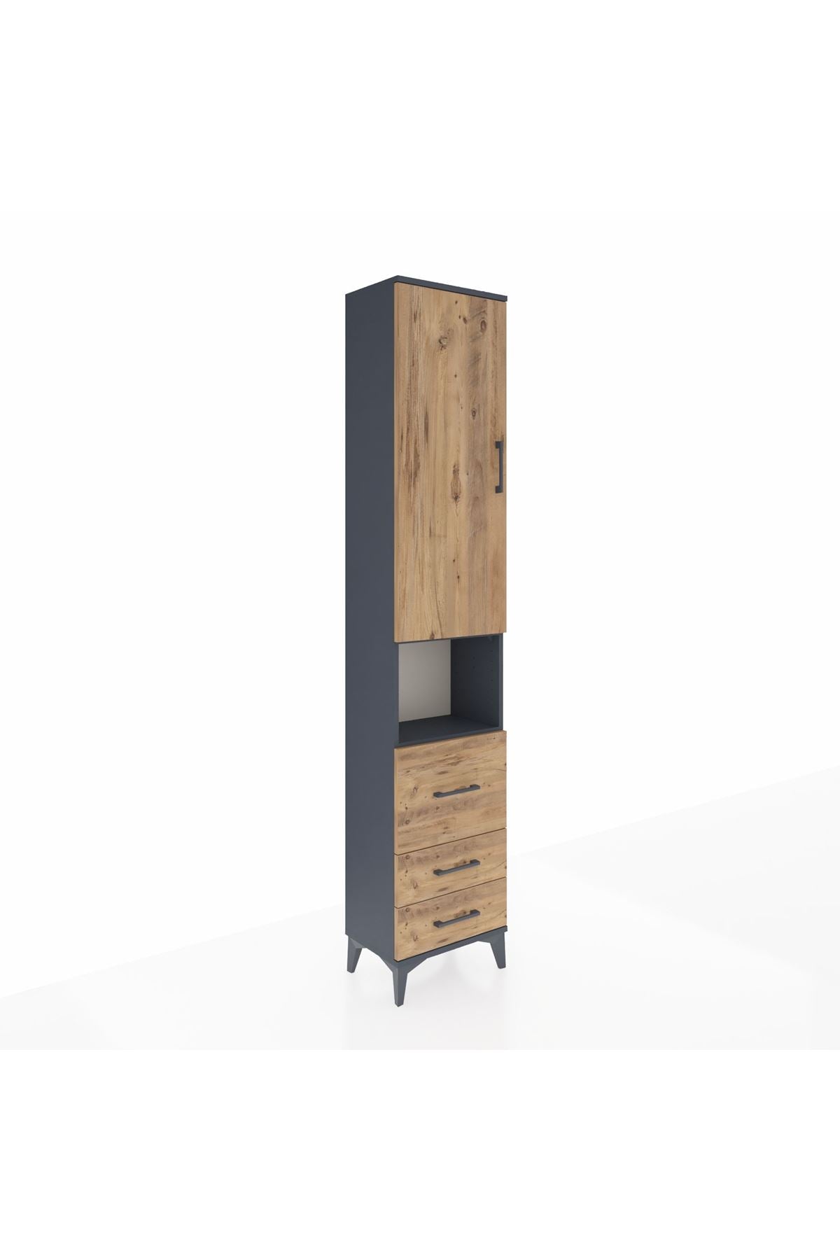Arges Dolap 4 Raflı 3 Çekmeceli Tek Kapaklı 44x30x221 - S28M178V6A
