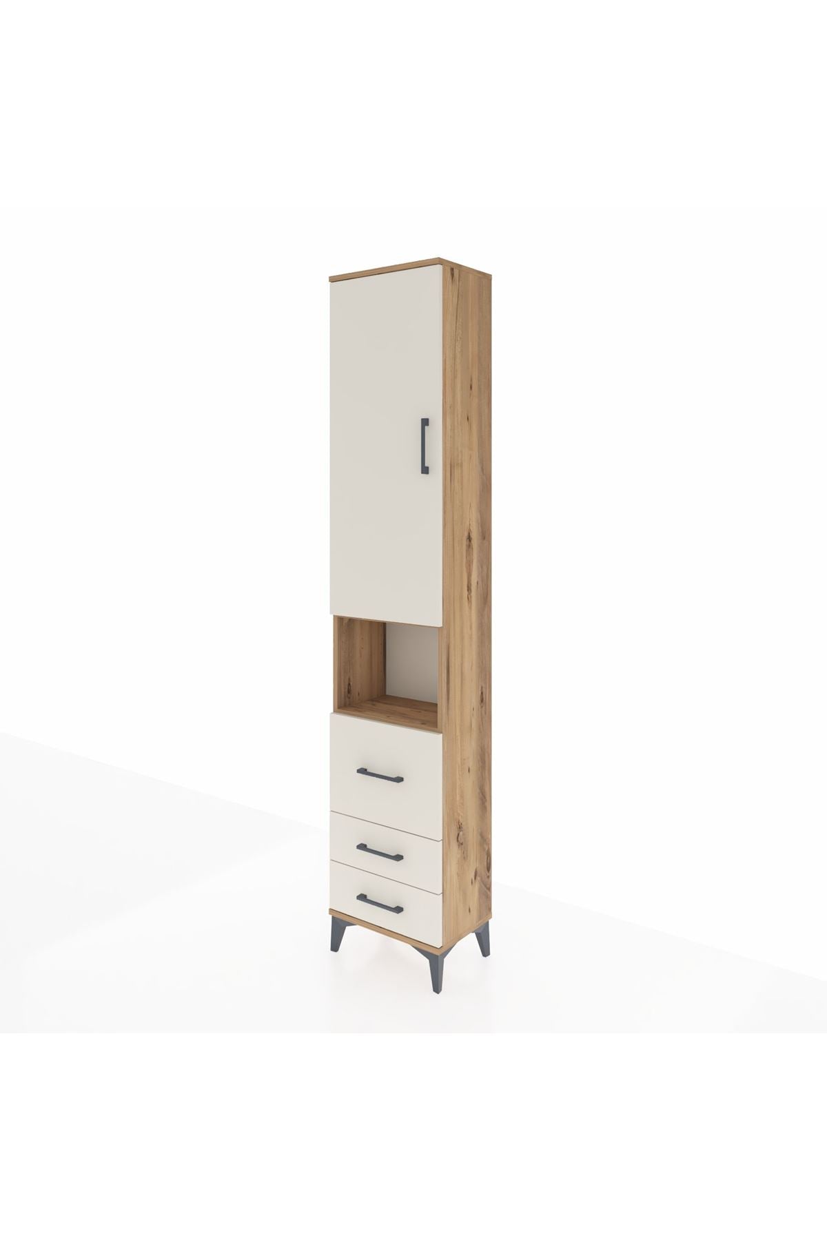 Arges Dolap 4 Raflı 3 Çekmeceli Tek Kapaklı 44x30x221 - S28M178V7A