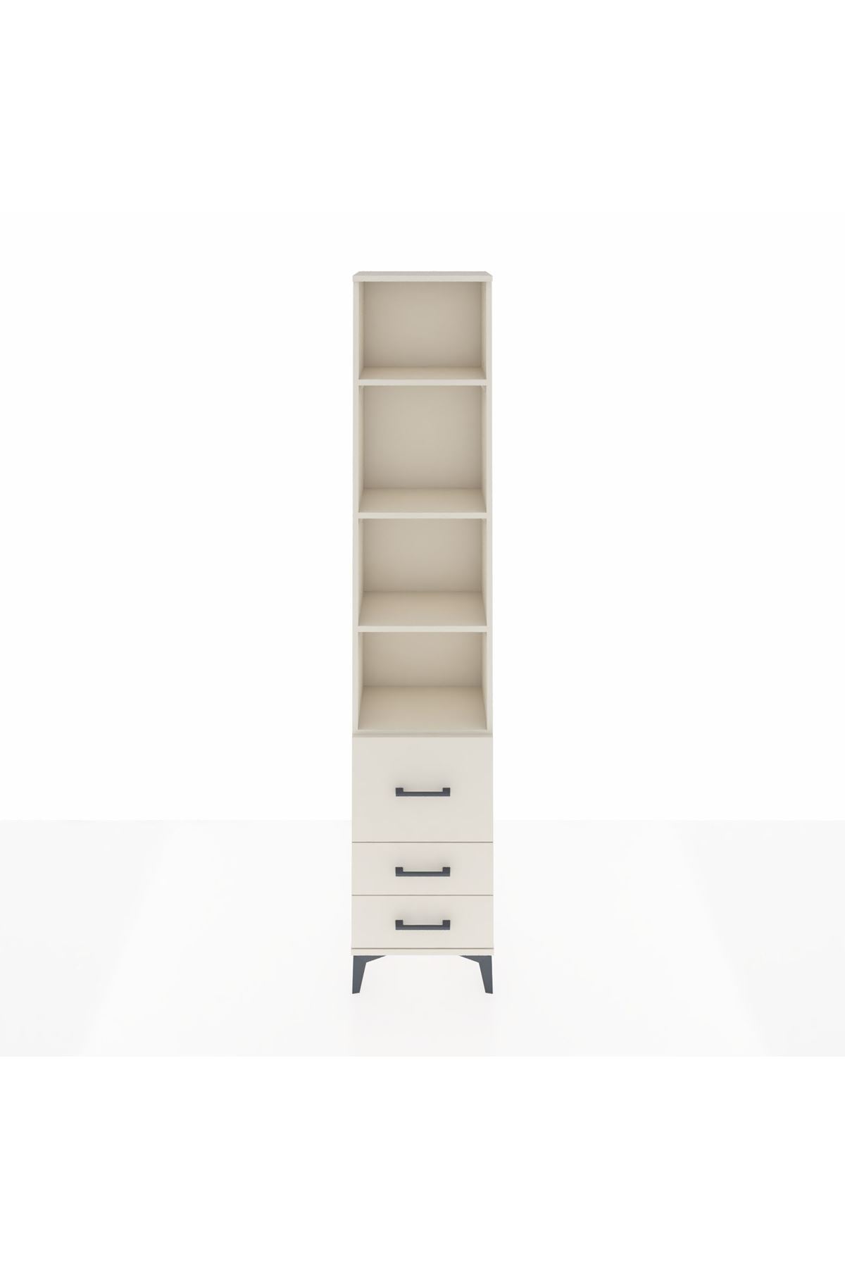 Arges Dolap 4 Raflı 3 Çekmeceli 44x30x221 - S28M179V1A