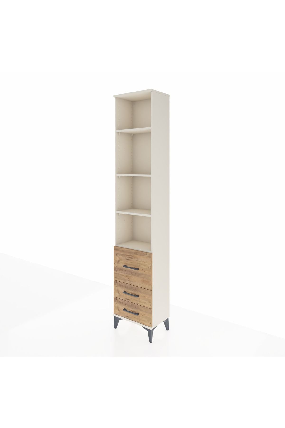Arges Dolap 4 Raflı 3 Çekmeceli 44x30x221 - S28M179V3A