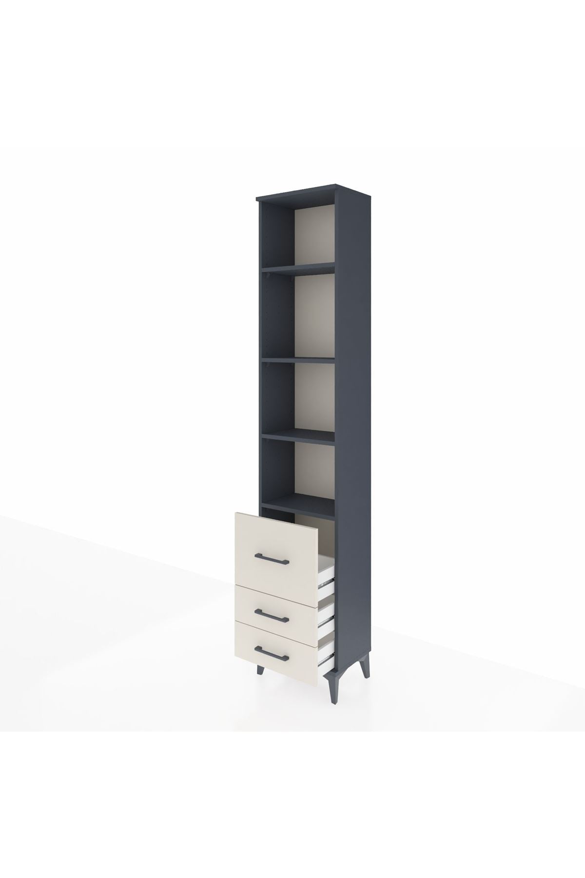 Arges Dolap 4 Raflı 3 Çekmeceli 44x30x221 - S28M179V4A