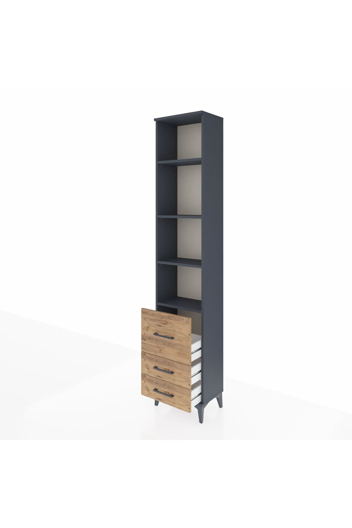 Arges Dolap 4 Raflı 3 Çekmeceli 44x30x221 - S28M179V6A