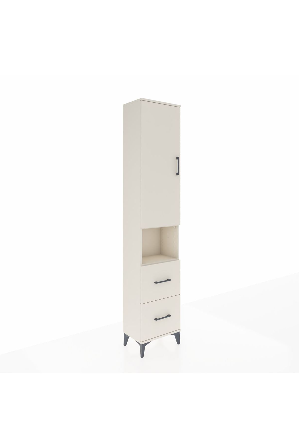 Arges Dolap 3 Raflı 2 Çekmeceli Tek Askılı 44x30x221 - S28M180V1A