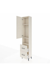 Arges Dolap 3 Raflı 2 Çekmeceli Tek Askılı 44x30x221 - S28M180V1A
