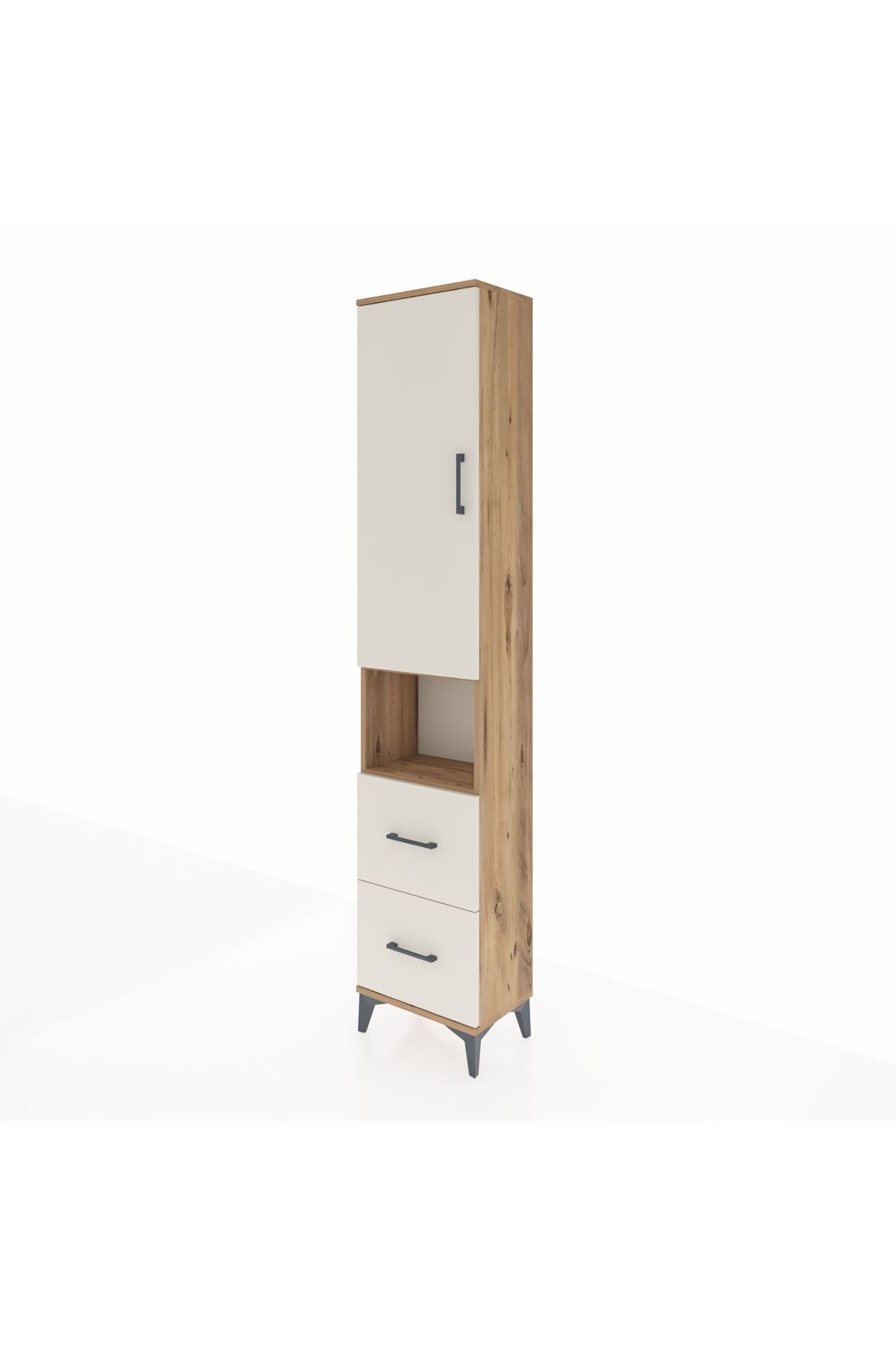 Arges Dolap 3 Raflı 2 Çekmeceli Tek Askılı 44x30x221 - S28M180V7A