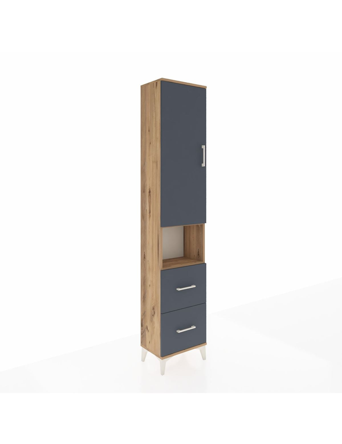 Arges Dolap 3 Raflı 2 Çekmeceli Tek Askılı 44x30x221 - S28M180V8A
