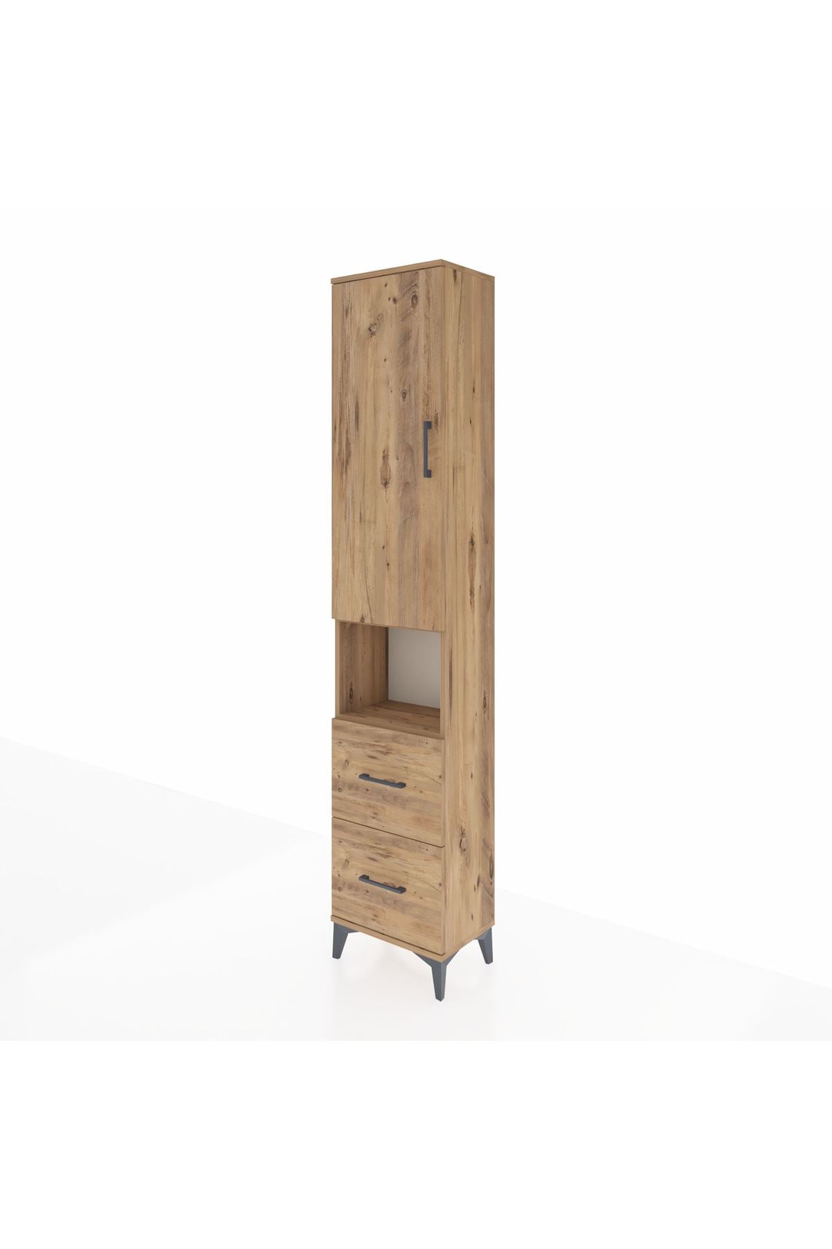 Arges Dolap 3 Raflı 2 Çekmeceli Tek Askılı 44x30x221 - S28M180V9A