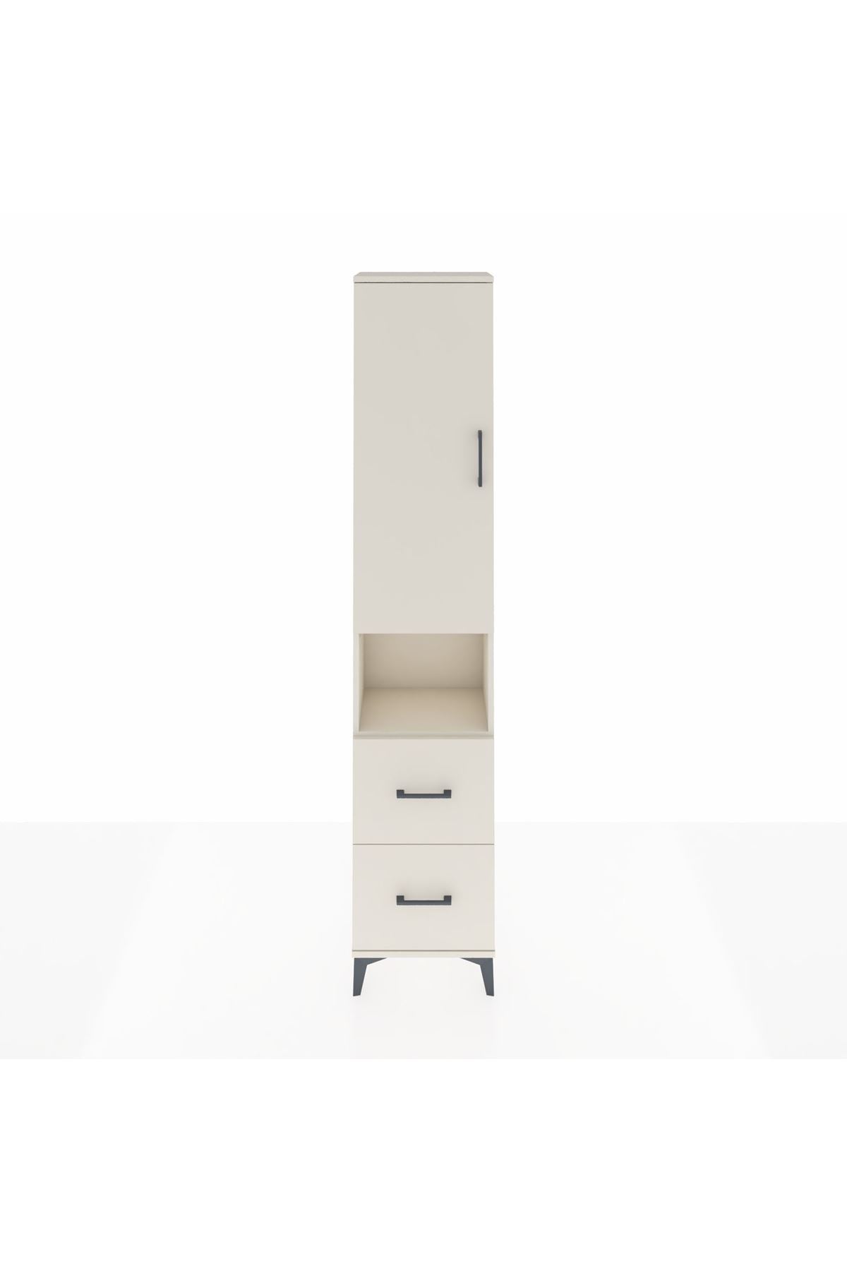 Arges Dolap 4 Raflı 2 Çekmeceli Tek Kapaklı 44x30x221 - S28M181V1A