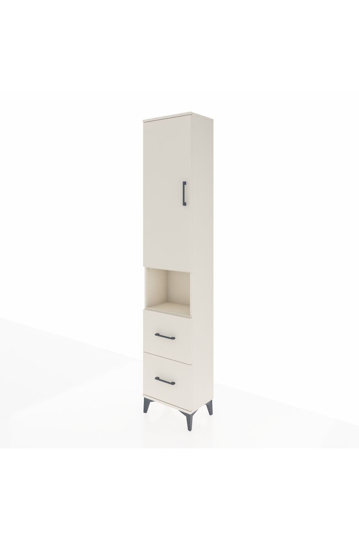 Arges Dolap 4 Raflı 2 Çekmeceli Tek Kapaklı 44x30x221 - S28M181V1A