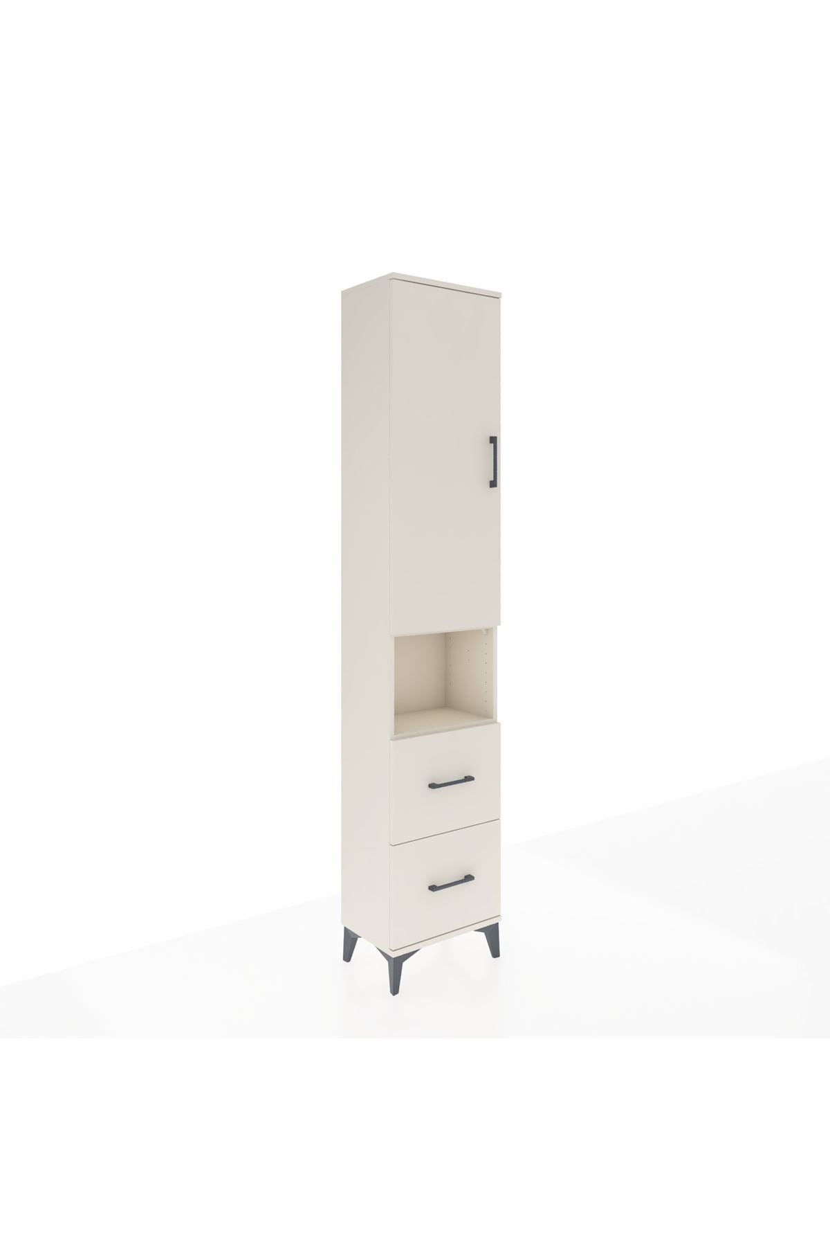 Arges Dolap 4 Raflı 2 Çekmeceli Tek Kapaklı 44x30x221 - S28M181V1A