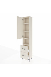 Arges Dolap 4 Raflı 2 Çekmeceli Tek Kapaklı 44x30x221 - S28M181V1A