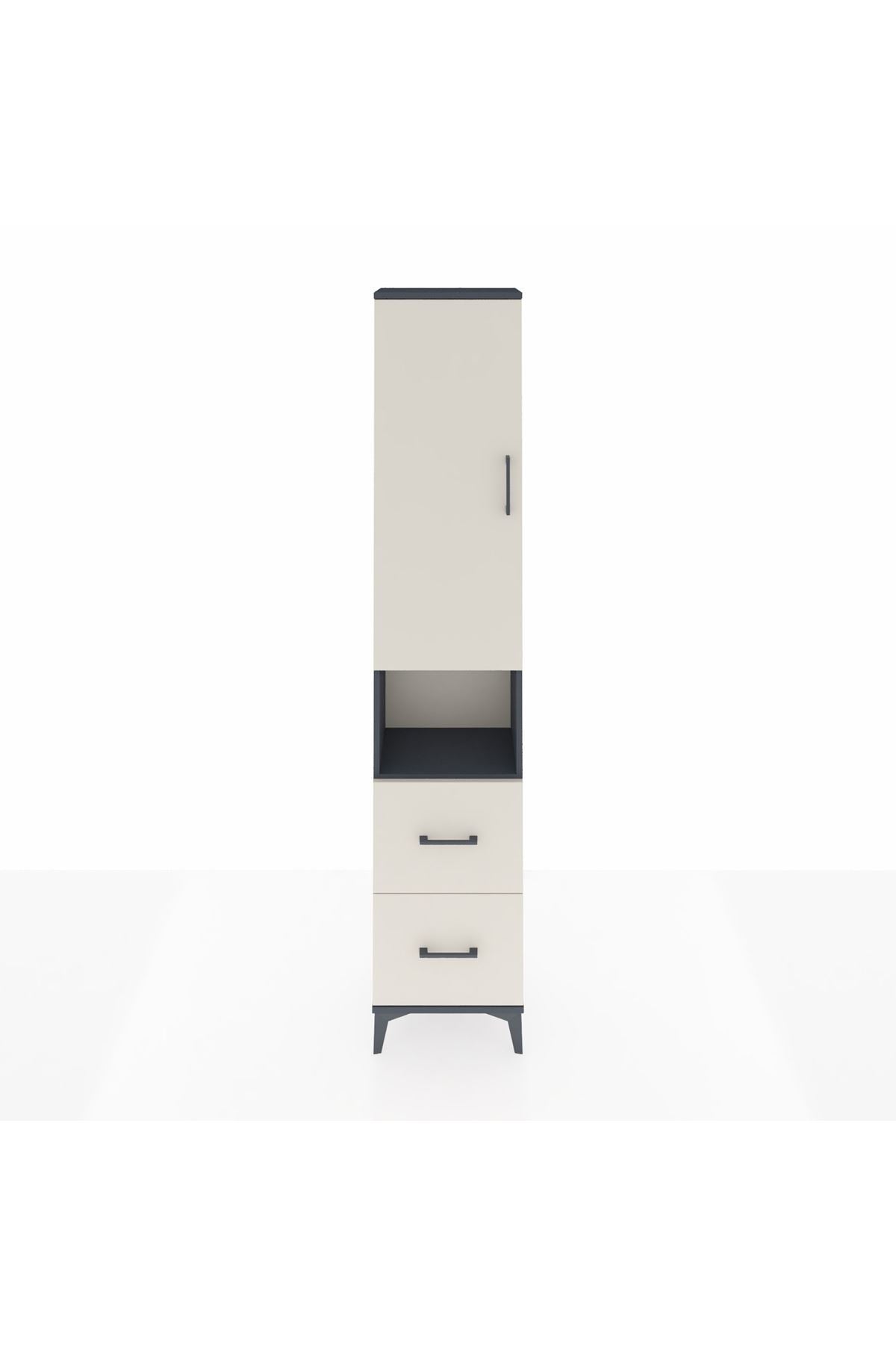 Arges Dolap 4 Raflı 2 Çekmeceli Tek Kapaklı 44x30x221 - S28M181V4A
