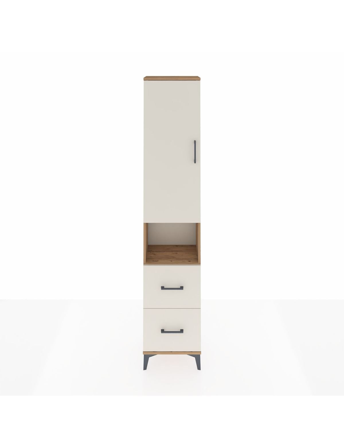 Arges Dolap 4 Raflı 2 Çekmeceli Tek Kapaklı 44x30x221 - S28M181V7A