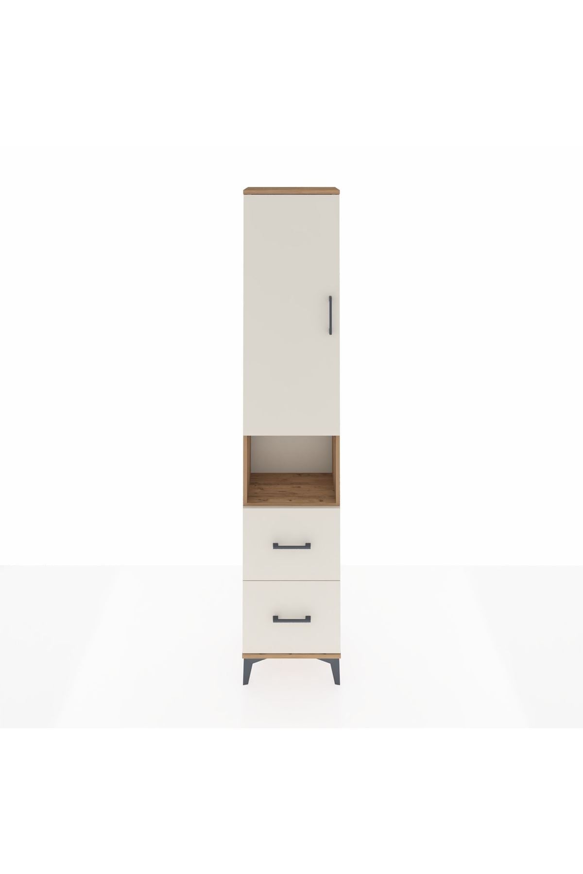 Arges Dolap 4 Raflı 2 Çekmeceli Tek Kapaklı 44x30x221 - S28M181V7A