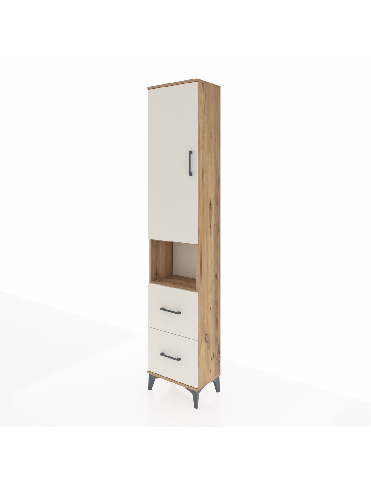 Arges Dolap 4 Raflı 2 Çekmeceli Tek Kapaklı 44x30x221 - S28M181V7A