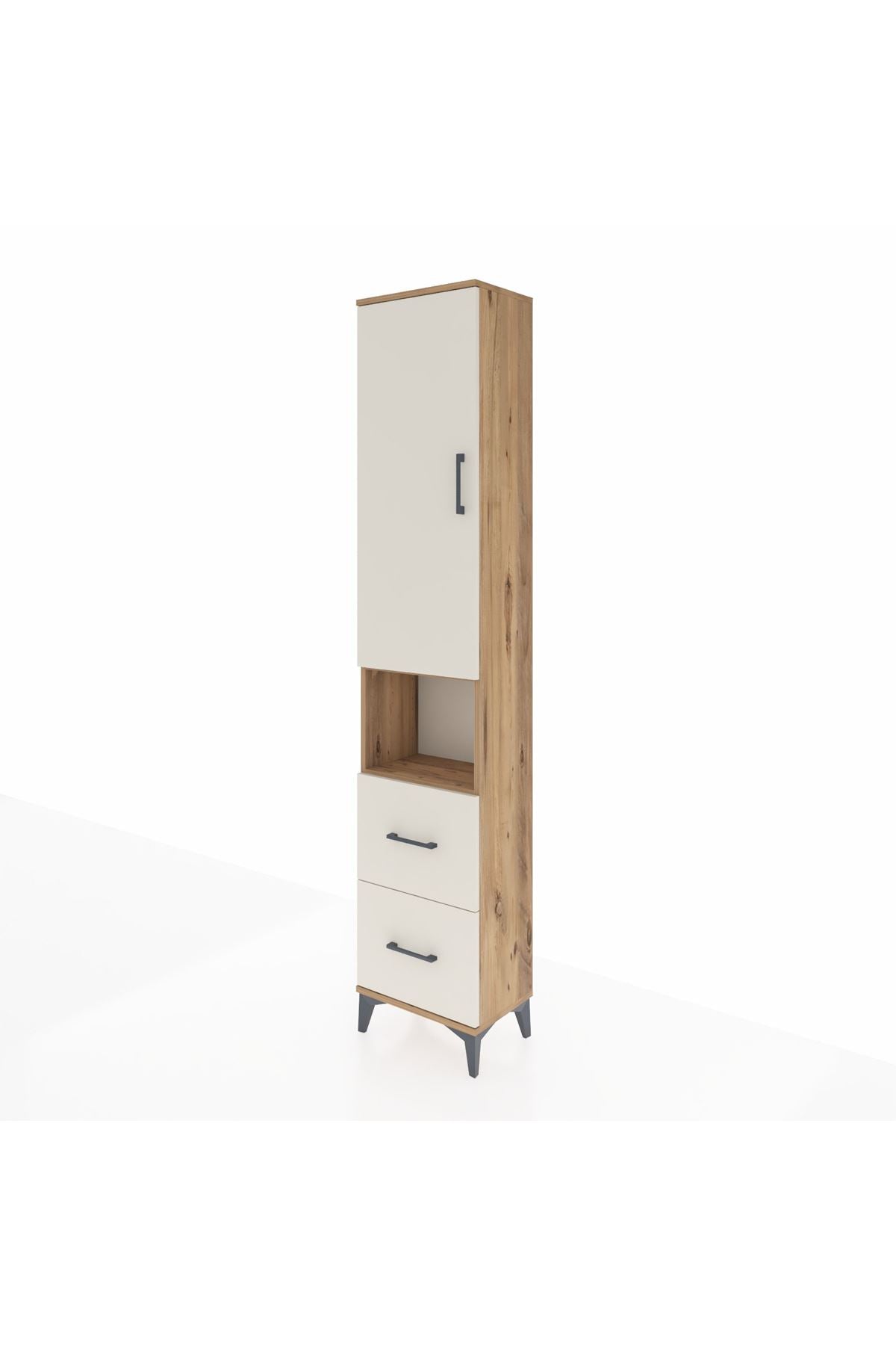 Arges Dolap 4 Raflı 2 Çekmeceli Tek Kapaklı 44x30x221 - S28M181V7A