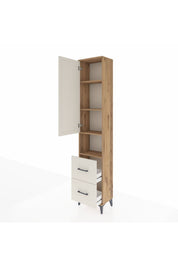 Arges Dolap 4 Raflı 2 Çekmeceli Tek Kapaklı 44x30x221 - S28M181V7A
