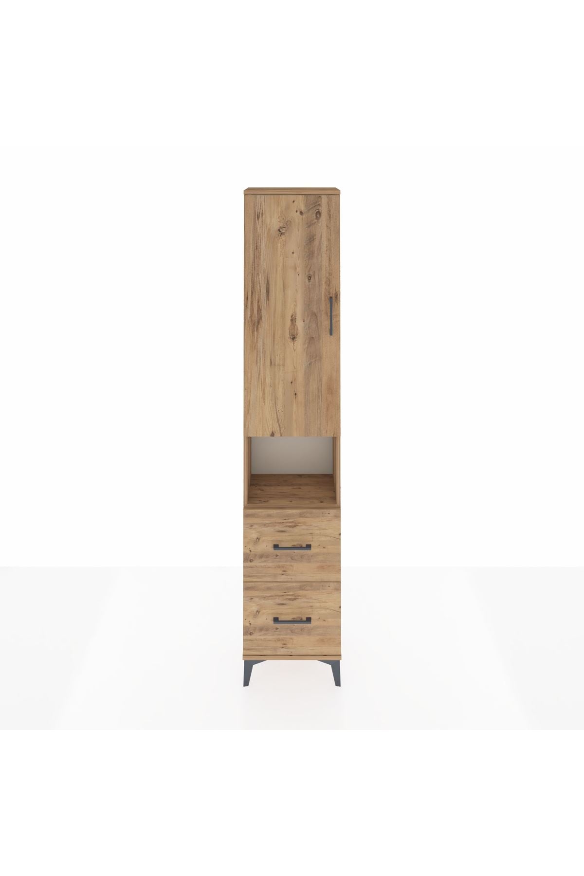 Arges Dolap 4 Raflı 2 Çekmeceli Tek Kapaklı 44x30x221 - S28M181V9A
