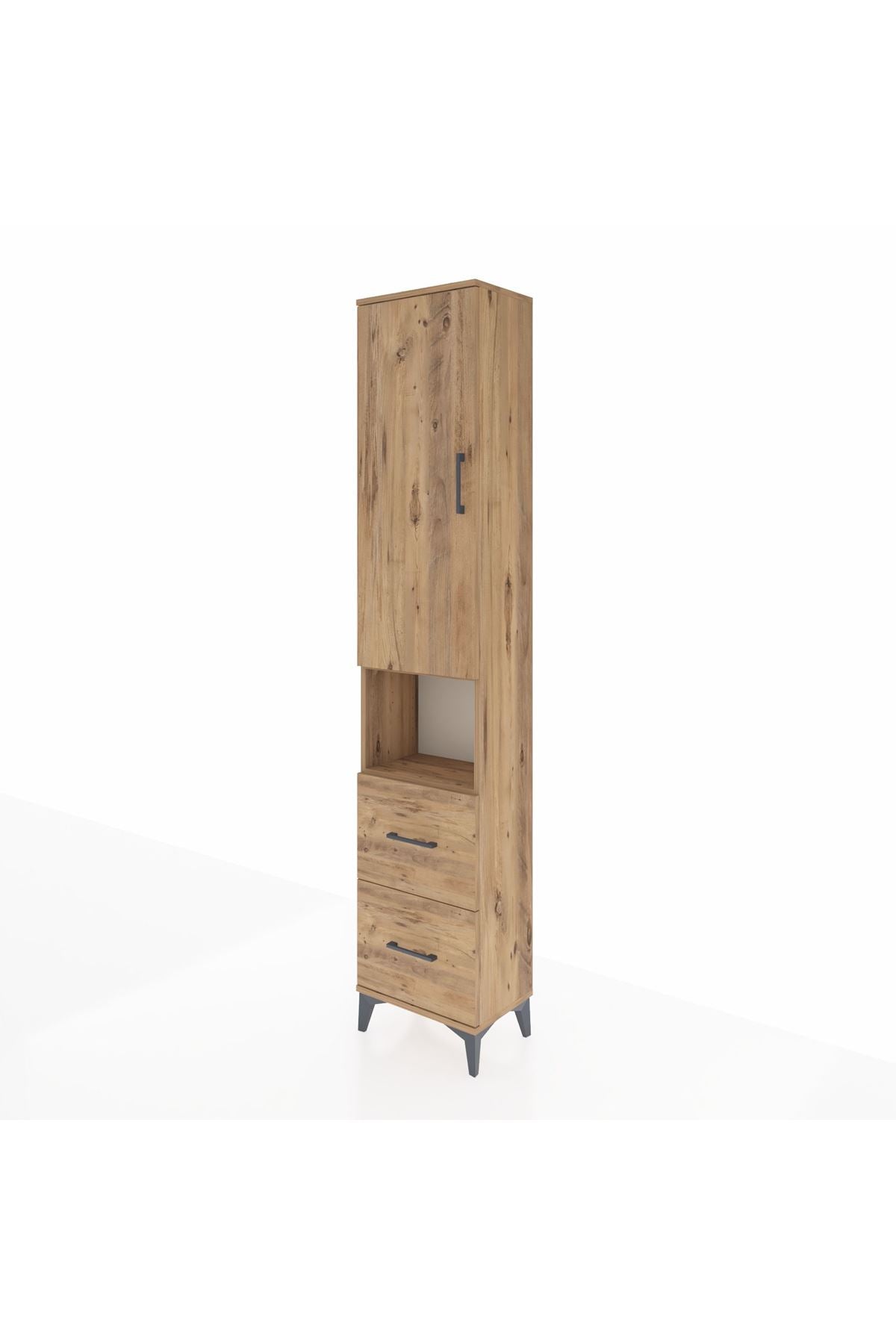 Arges Dolap 4 Raflı 2 Çekmeceli Tek Kapaklı 44x30x221 - S28M181V9A