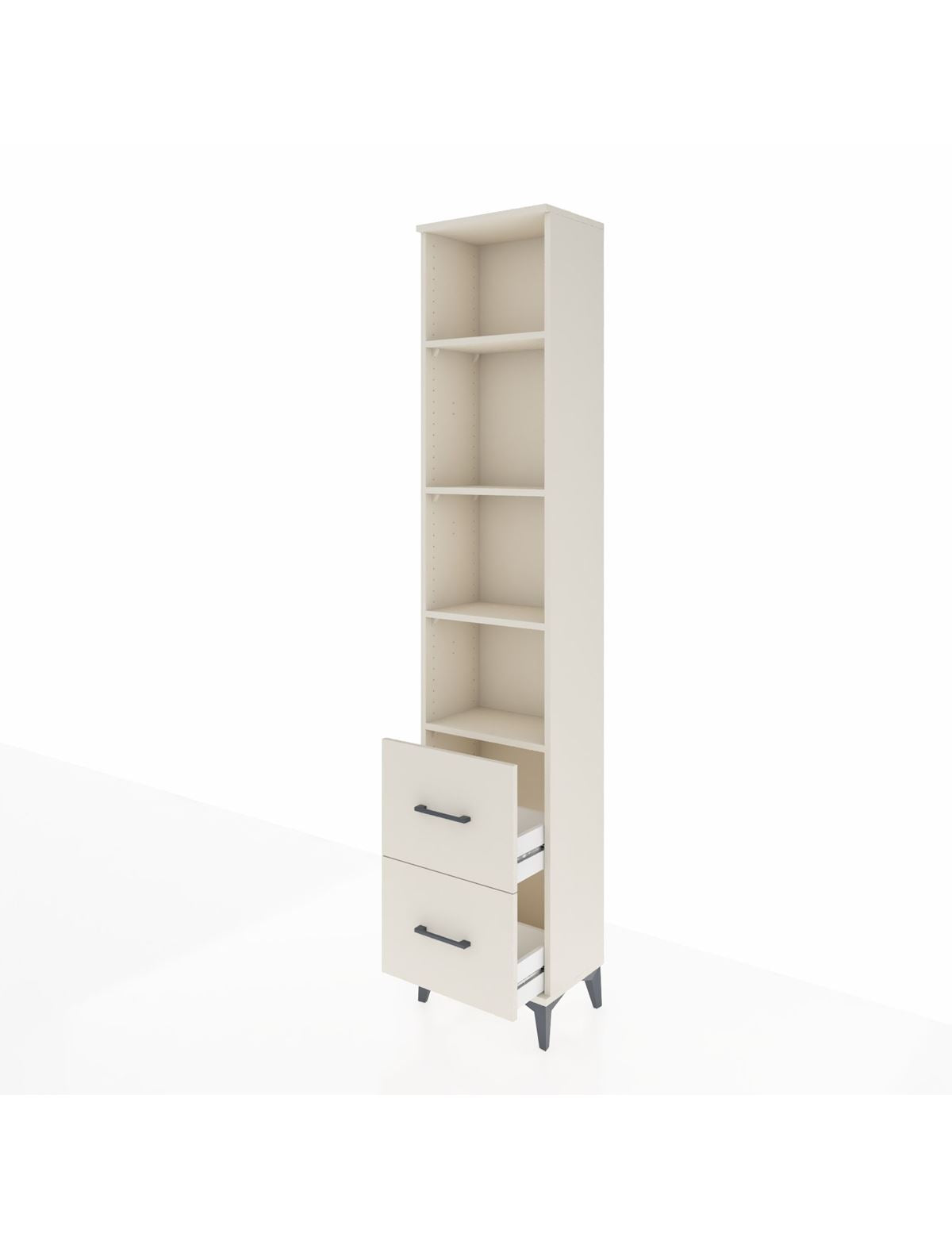 Arges Dolap 4 Raflı 2 Çekmeceli 44x30x221 - S28M182V1A