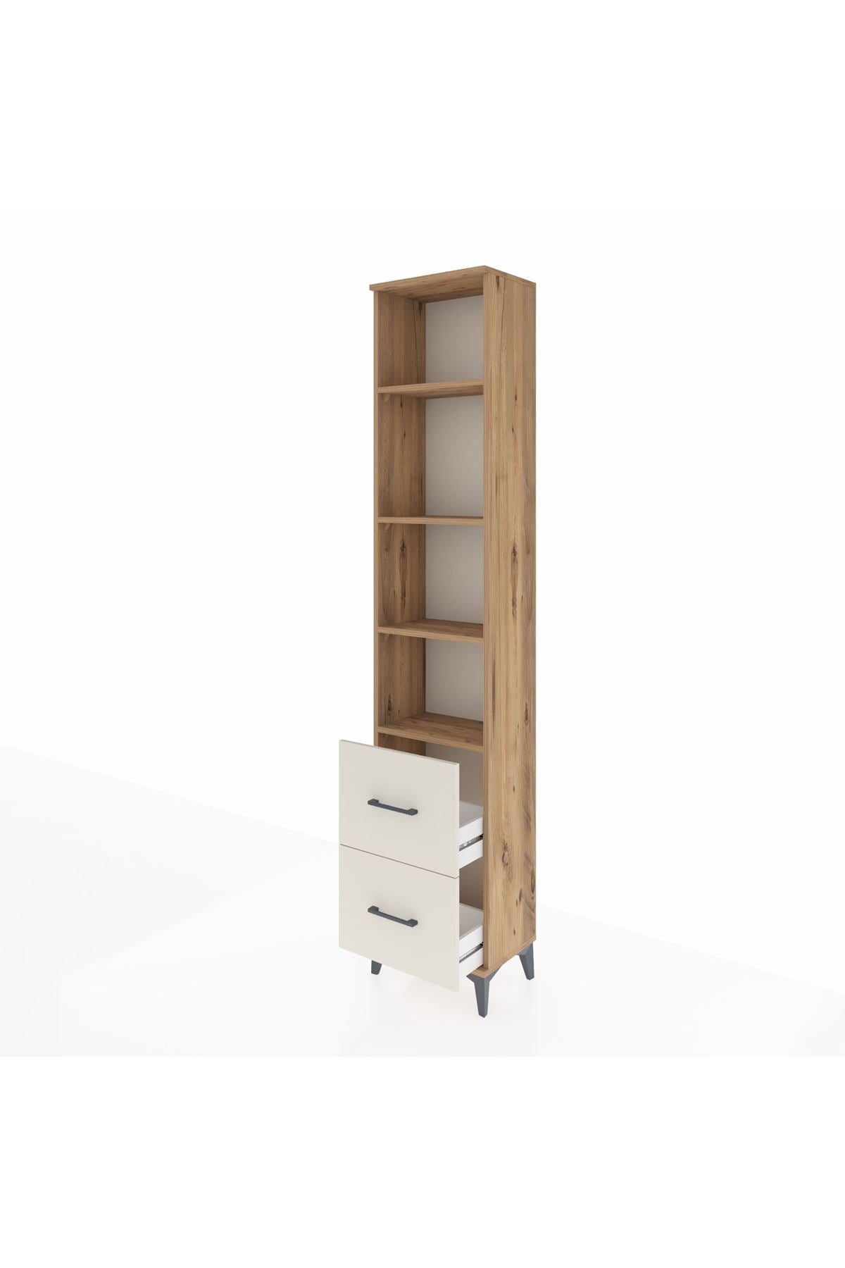 Arges Dolap 4 Raflı 2 Çekmeceli 44x30x221 - S28M182V7A