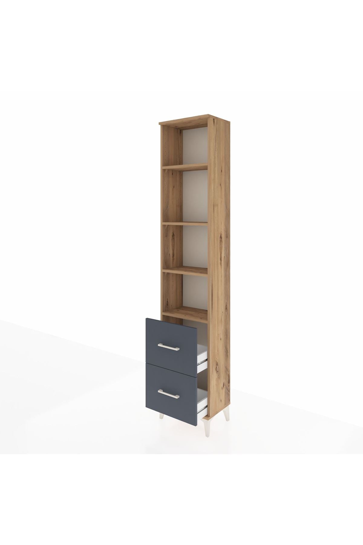 Arges Dolap 4 Raflı 2 Çekmeceli 44x30x221 - S28M182V8A