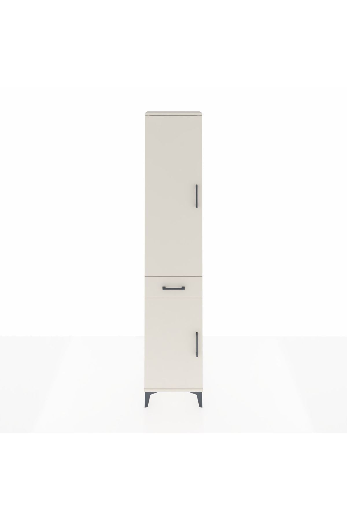Arges Dolap 3 Raflı Tek Çekmeceli Tek Askılı 44x30x221 - S28M183V1A