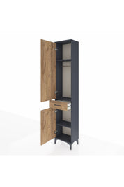 Arges Dolap 3 Raflı Tek Çekmeceli Tek Askılı 44x30x221 - S28M183V6A