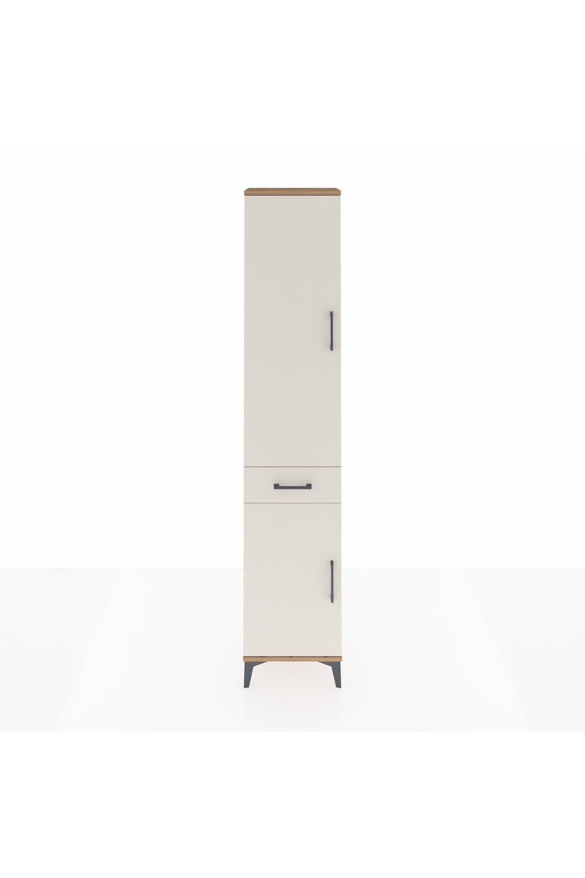 Arges Dolap 3 Raflı Tek Çekmeceli Tek Askılı 44x30x221 - S28M183V7A