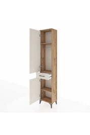 Arges Dolap 3 Raflı Tek Çekmeceli Tek Askılı 44x30x221 - S28M183V7A